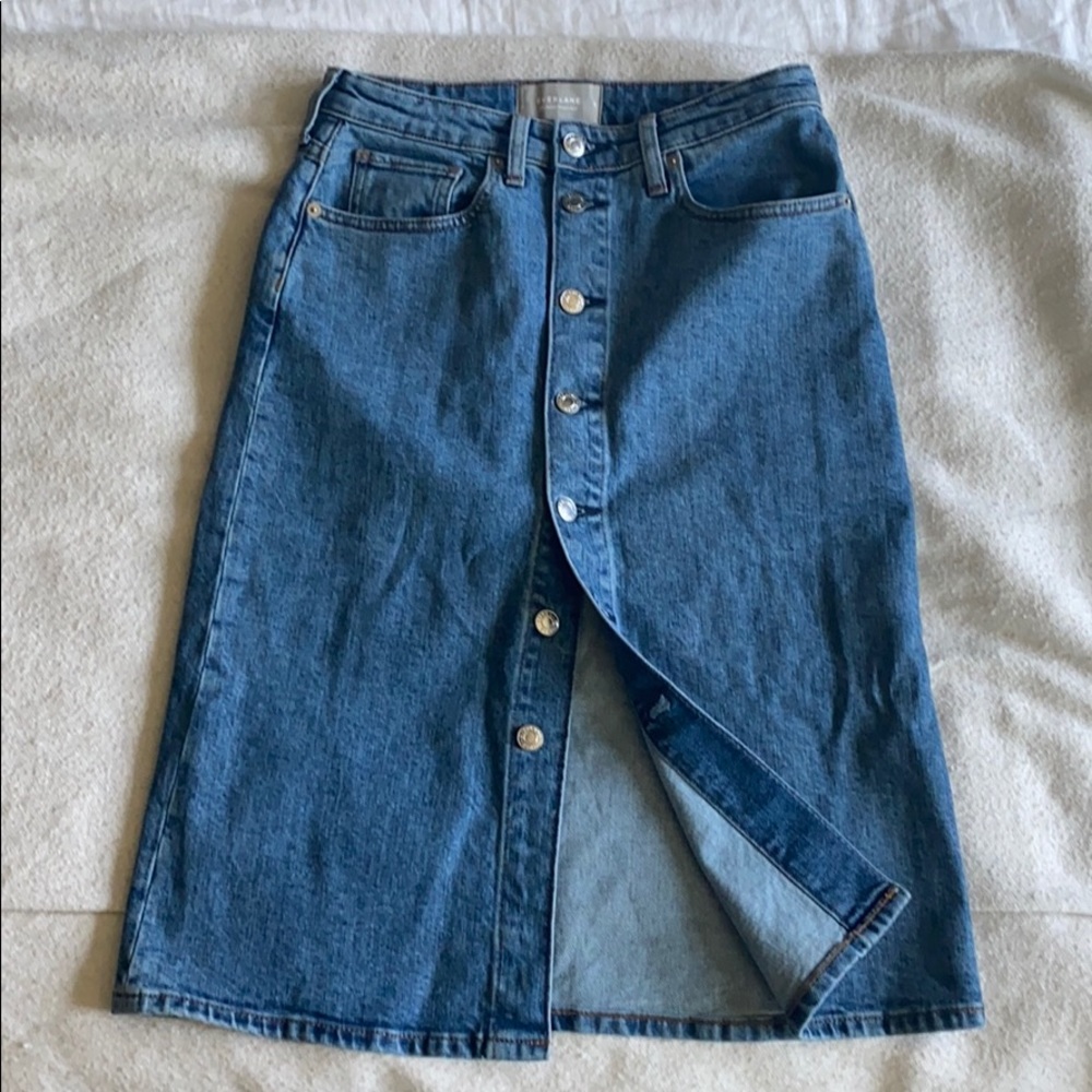 Everlane denim pencil skirt